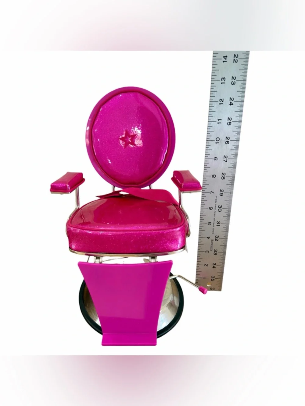 American Girl Pink Sparkle Styling Chair + Salon/Hair Supplies + Book Retired‎